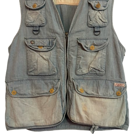 USED POLO RALPH LAUREN  CHAMBRAY SAFARI VEST