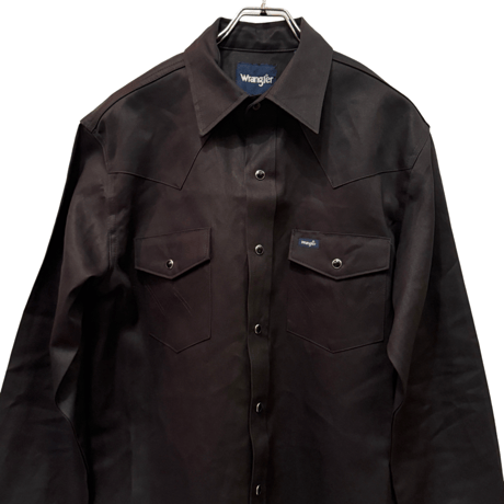 新品　Wrangler USA Black Twill western shirts