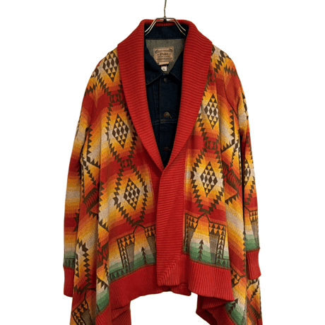 USED Polo Ralph Lauren   NAITIVE KNIT SHAWL