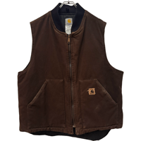 USED  CARHARTT CANVAS DUCK VEST MADE IN USA