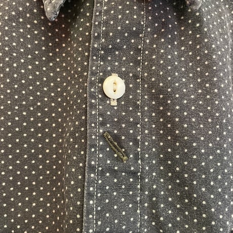 USED   DOUBLE RL BLACK POLKA DOT SHIRTS