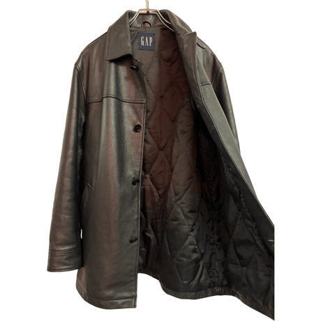 USED "OLD" GAP LEATHER CAR COAT