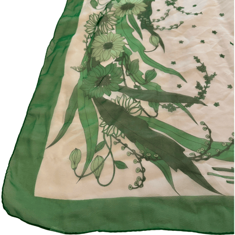 USED FLORAL see through　SCARF