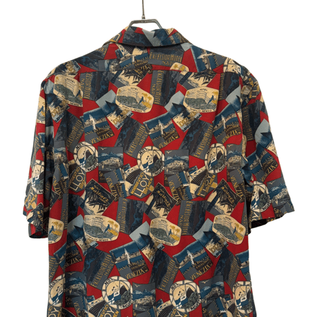 USED VINTAGE   POLO RALPH LAUREN S/S OPEN COLLAR SHIRTS TRIP