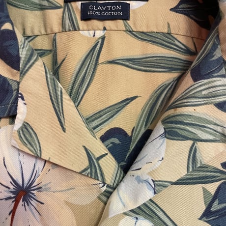 USED VINTAGE   POLO RALPH LAUREN S/S OPEN COLLAR SHIRTS "CLAYTON"
