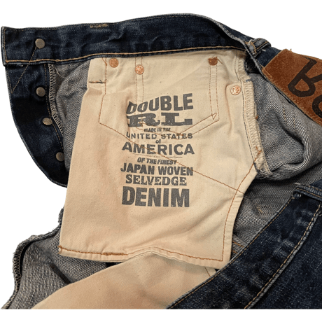 USED DOUBLE RL 5POCKET JEANS LOW STRAIGHT