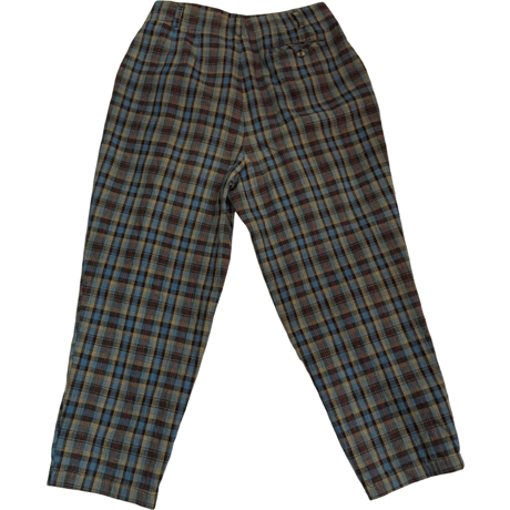 USED  COTTON×LINEN CHECK TROUSER