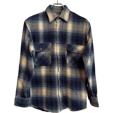 USED OMBRE CHECK FLANNEL SHIRTS