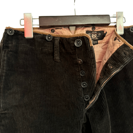 USED DOUBLE RL BUCKLE BACK CORDUROY TROUSER