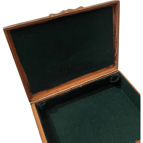 USED ANTIQUE ELIZABETH II SILVER JUBILEE 1977 JEWELRY BOX MADE IN ENGLAND
