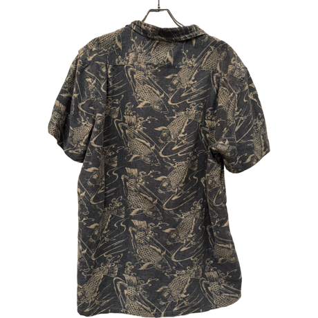 USED VINTAGE   POLO RALPH LAUREN S/S OPEN COLLAR SHIRTS ”KOI”