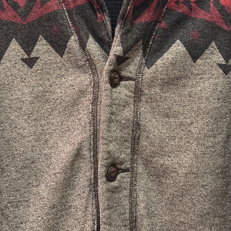 USED POLO RALPH LAUREN  NATIVE SHAWL COLLAR SWEAT JACKET