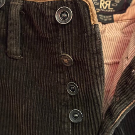 USED DOUBLE RL BUCKLE BACK CORDUROY TROUSER