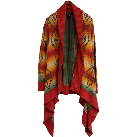 USED Polo Ralph Lauren   NAITIVE KNIT SHAWL