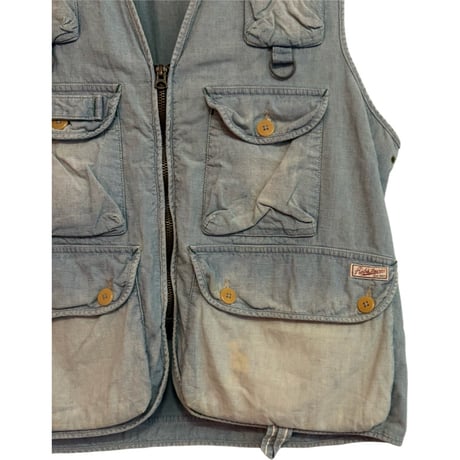 USED POLO RALPH LAUREN  CHAMBRAY SAFARI VEST