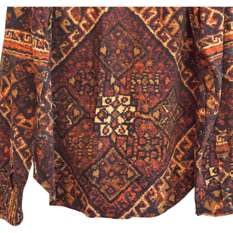 USED  RL DENIM&SUPPLY NATIVE PRINT CORDUROY WESTERN SHIRTS