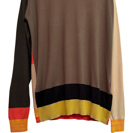 新品　JOHN SMEDLEY L/S  CREWNECK  KNIT  CRAZY PATTERN 100% SEA ISLAND COTTON  "MADE IN ENGLAND"