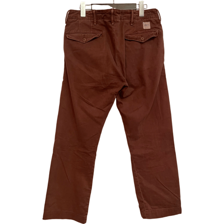 USED DOUBLE RL OFFICERS CHINO TROUSER BURGUNDY