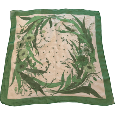USED FLORAL see through　SCARF