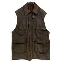 USED 70s~80s  BARBOUR BEDAIL CUT-OFF CUSTOM VEST ONE-WARRANT