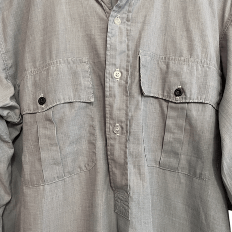 VINTAGE/ANTIQUE (USED) PINCHECK LONG TAIL BANDCOLLAR SHIRTS