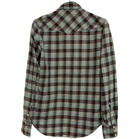 USED   DOUBLE RL NEL WESTERN SHIRTS "turquoise check"