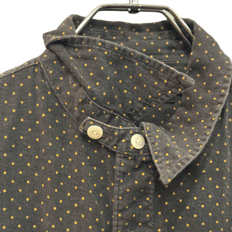 USED   DOUBLE RL POLKA DOT SHIRTS BLACK×GOLD