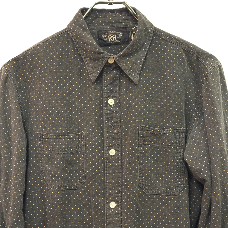 RRL　ポルカドット　シャツ　L　ブラック Róhe ポルカドット シャツ | ブラック | FARFETCH JP