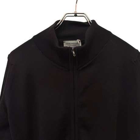 新品　JOHN SMEDLEY DRIVERS KNIT JACKET BLACK MADE IN ENGLAND