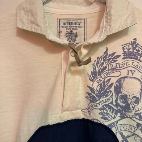 DEAD STOCK  POLO RUGBY "SKULL" RUGBY SHIRTS