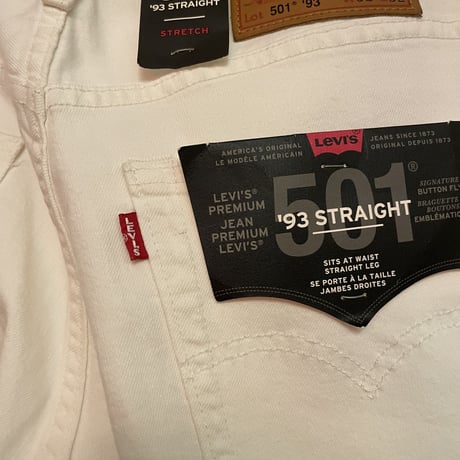 新品　US LEVI'S PREMIUM 501 WHITE JEANS  93