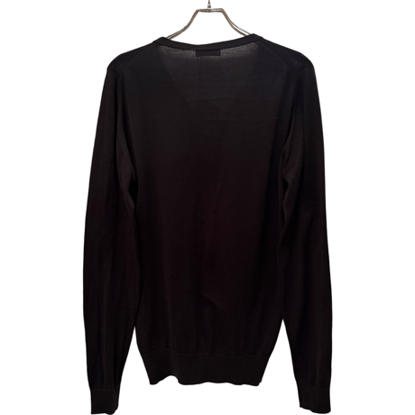 新品　JOHN SMEDLEY V-NECK CARDIGAN BLACK  100%SEA ISLAND COTTON  MADE IN ENGLAND