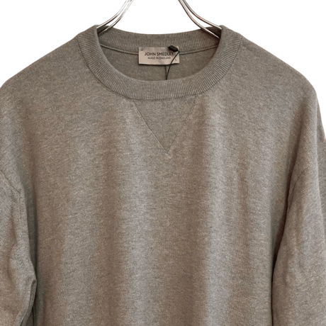 新品　JOHN SMEDLEY CREWNECK KNIT  100% SEA ISLAND COTTON  "MADE IN ENGLAND"
