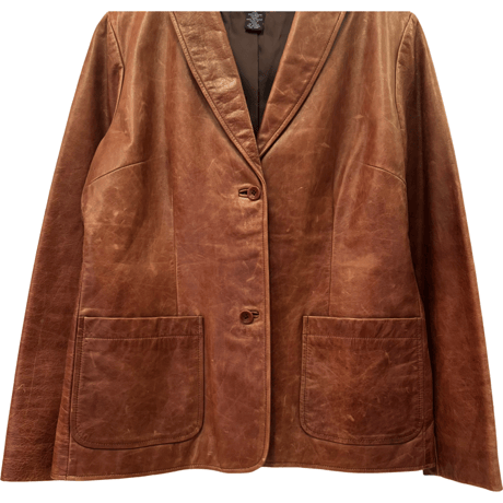 USED OLD GAP LEATHER TAILORED JACKET