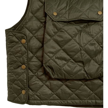 新品　BABOUR QUILTED VEST KAHKI