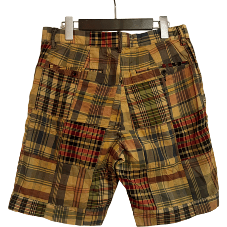 USED POLO RALPH LAUREN MADRAS PATCHWORK SHORT PANTS
