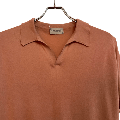 新品　JOHN SMEDLEY S/S  KNIT SHIRTS  ROSEBUD  100% SEA ISLAND COTTON  "MADE IN ENGLAND"