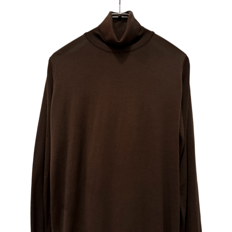 新品　JOHN SMEDLEY TURTLENECK KNIT  100% MERINOWOOL SNOW BROWN  "MADE IN ENGLAND"