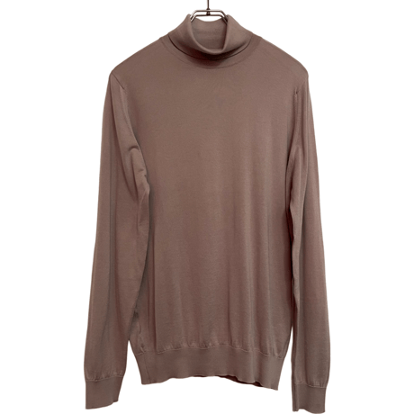 新品　JOHN SMEDLEY TURTLENECK KNIT  100% SEA ISLAND COTTON PINK DAWN  "MADE IN ENGLAND"