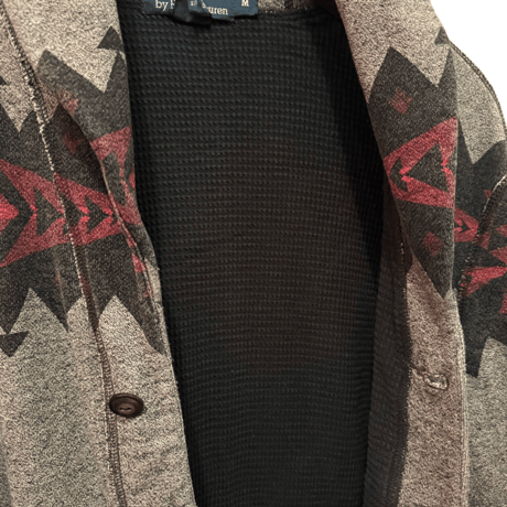 USED POLO RALPH LAUREN  NATIVE SHAWL COLLAR SWEAT JACKET