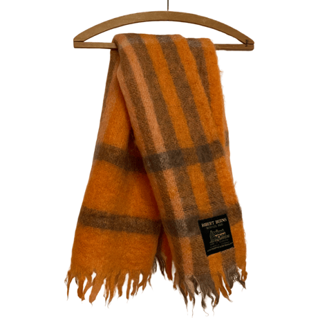 USED VINTAGE MOHAIR  RUG MADE IN SCOTLAND