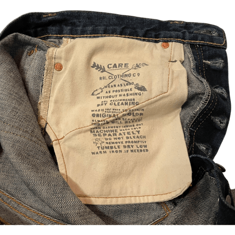 USED DOUBLE RL 5POCKET JEANS LOW STRAIGHT