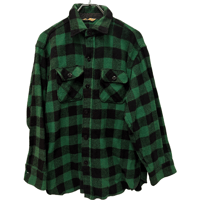 USED　VINTAGE 1960s YORKE BLOCK CHECK WOOL SHIRTS