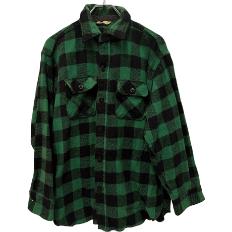 USED　VINTAGE 1960s YORKE BLOCK CHECK WOOL SHIRTS