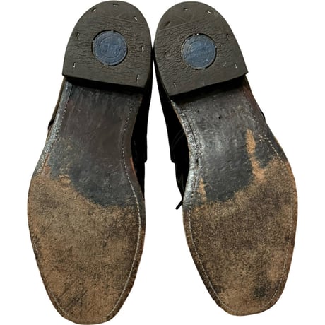 USED SANDERS ENAMELED LEATHER CHUKA BOOTS