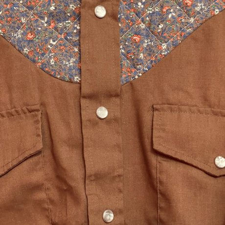 USED VINTAGE  1970's  "FLORAL YORK"Western shirts Made in USA
