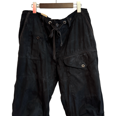 USED POLO RALPH LAUREN BLACK DOUBLE FACE BUSH PANTS