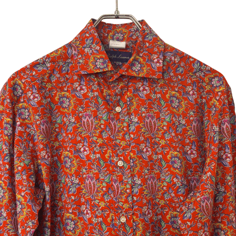 USED RALPH LAUREN PURPLE LABEL FLORAL SHIRTS MADE IN ITALY