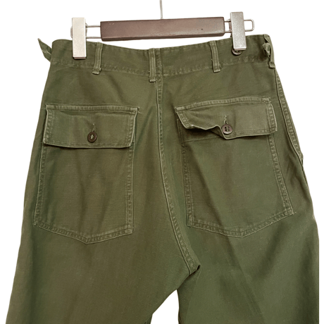 VINTAGE US ARMY OG107 PANTS W-STITCH SIDE ADJUSTER BAKER