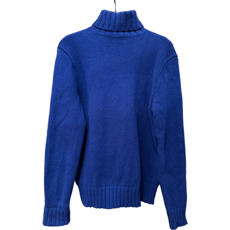 USED POLO RALPH LAUREN TURTLENECK SWEATER BLUE
